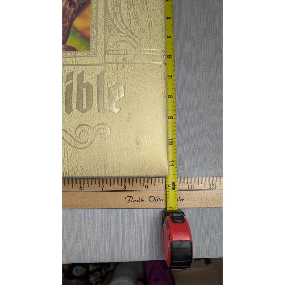 DeVore Holy Bible Devotional Edition Gold Praying Hands Vintage Large Hardcover